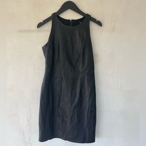 AQUA • black leather dress size small